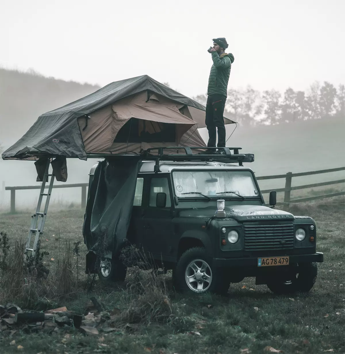 Landrover camping, Range Rover, Tagtelt
